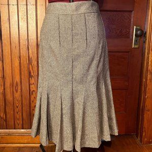 Loft Ann Taylor Wool Fluted Pencil Skirt